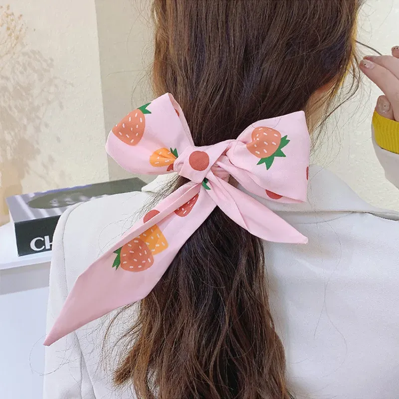 New Women hair Accessories Bows Scarf Elastic Hairbands Headscarf Multifunctional Hair Tie Scrunchie Bandana