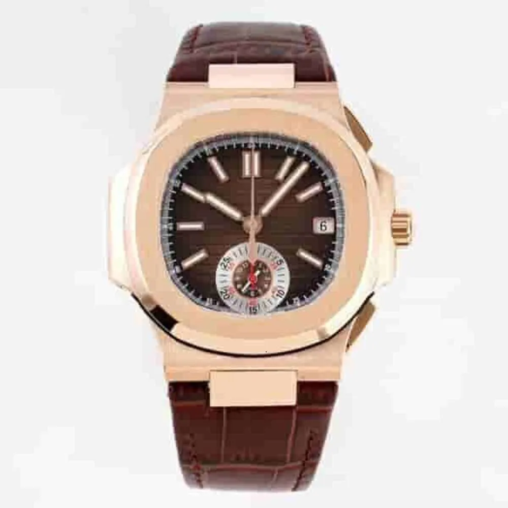 Superclone Mens PP Pateks Luxury Automático Mecánico 5980 Reloj M5KV Reloj de pulsera de diseño AAA Anti rayones Espejo de zafiro Negocios Ocio Montre