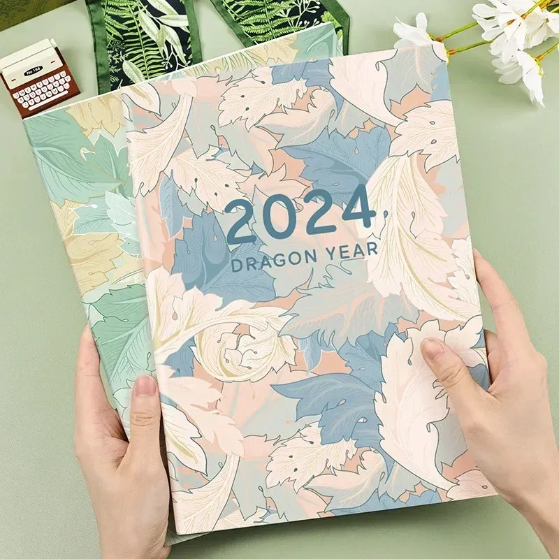 2024 Kalendarz Planner Notebook 365 dni Notatnik Cotygodniowy cel Tracker Kawaii Agenda Diary Harmonogramy Organizatorzy 240111