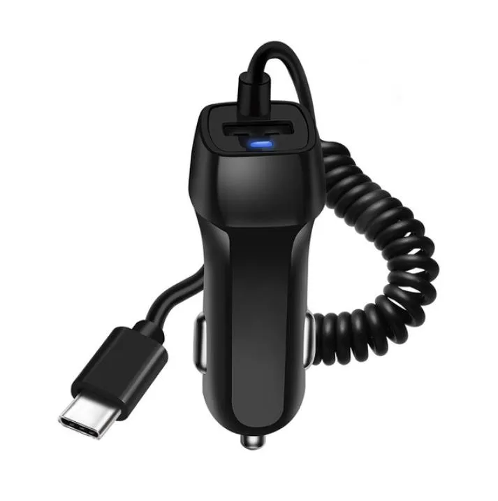 Schnelles Autoladegerät mit USB-Kabel, Handy-Ladegeräte, Adapter für Samsung S10, Xiaomi, Micro-USB-Typ-C-Kabel, schnelles Handy-Laden