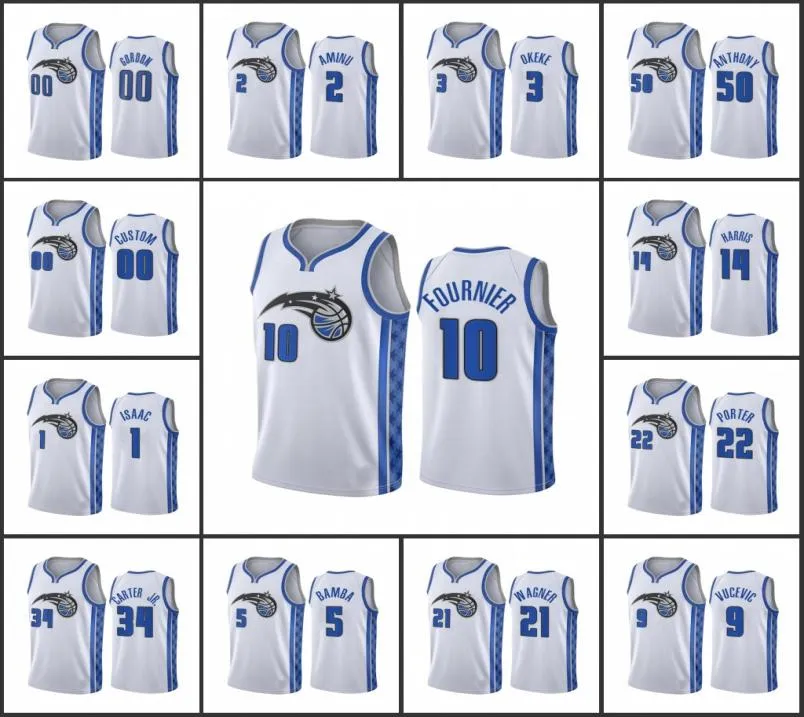 Men Orlando Magic039039Aaron Gordon Cole Anthony Terrence Ross Jonathan Isaac custom edition White Jersey Swingman7624028