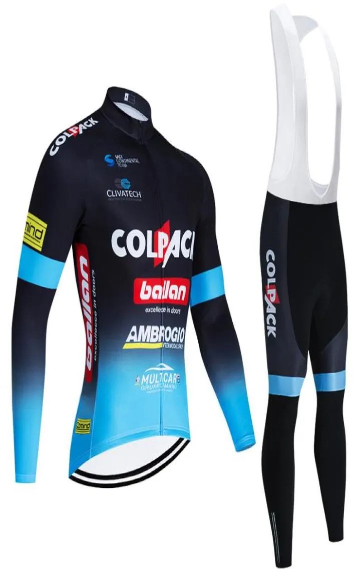 Inverno Colpack CYCLING TEAM JERSEY 20D Pantaloni da bici Set Ropa Ciclismo Spessa Pile Termico Pro GIACCA DA BICICLETTA Maillot Wear5727576