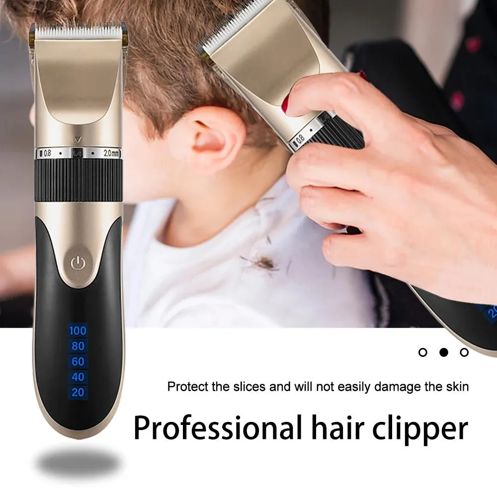 Trimmer Professionell hår Clipper Electric Shaver för män Uppladdningsbart hårskärning Hine Beard Blade Razor Cutter Justerbar trimmer