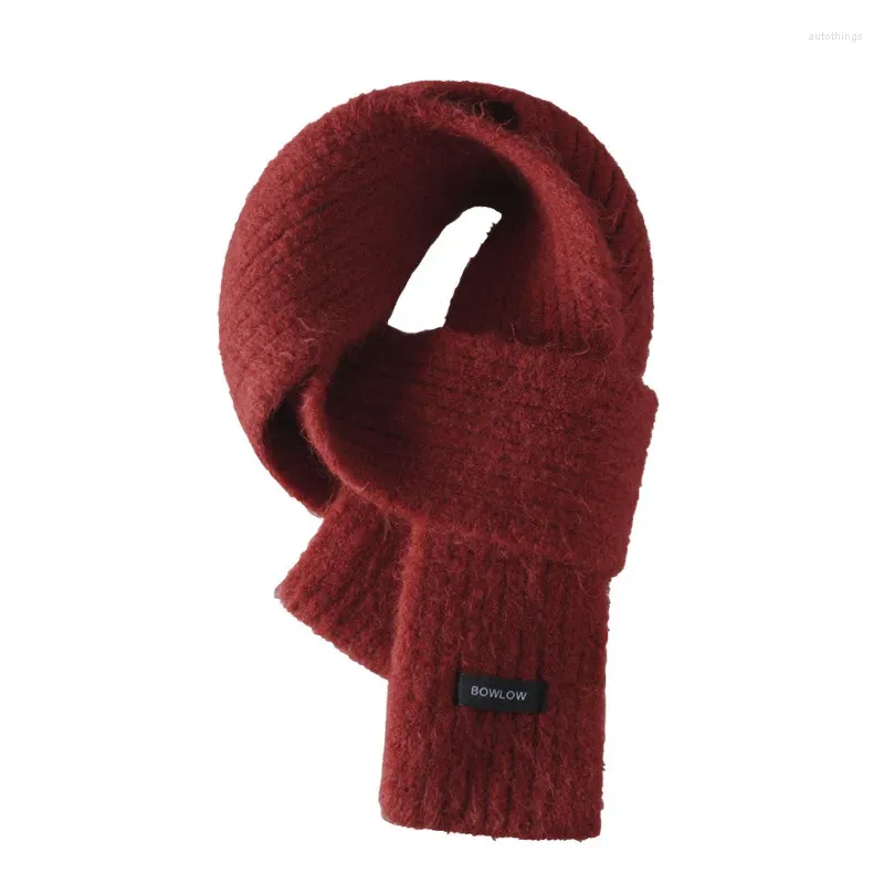 Écharpes simples et polyvalentes écharpe tricotée douce et mince pour hommes femmes en automne hiver mélange de laine mode version coréenne