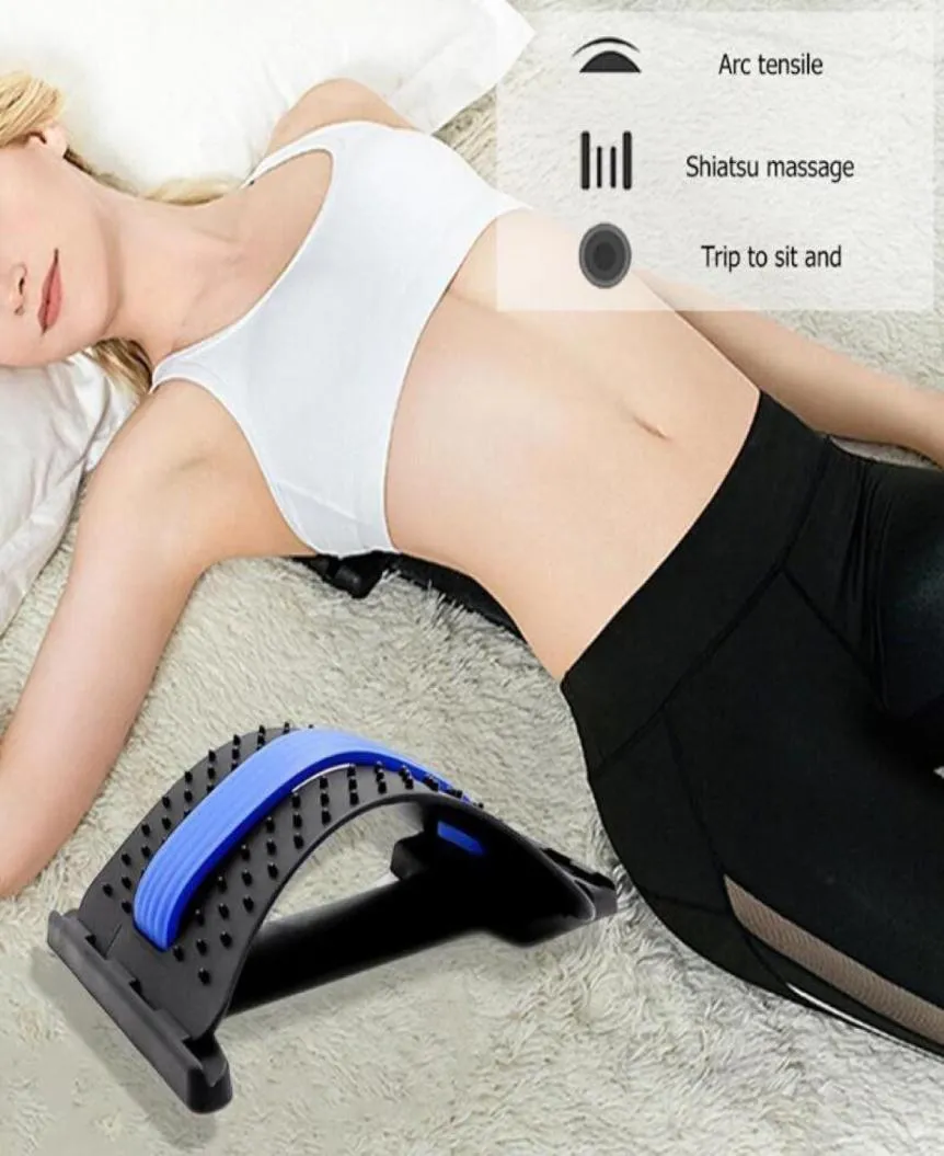 Back Massager Stretcher Sciatica Massage Tool Massageador Magic Stretch Fitness Lumbar Support Relaxation Spine Deck Pain Relief6981579