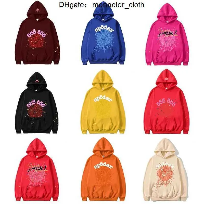 Sudaderas con capucha para hombre Sudaderas Sp5der Sudadera con capucha Ropa de diseñador Jumper Hombres Spider 555555 Sudadera rosa Chaqueta de manga larga S5der Worl Z92G