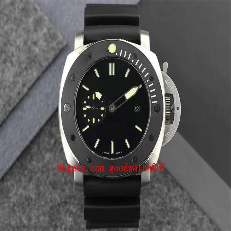 Montre pour hommes 3 jours asiatique 9015 47MM, mouvement automatique, lunette en céramique noire, cristal saphir, mode de plongée, Sport lumineux, Watc352R