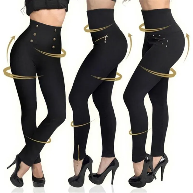 Jeans Herfst 2023 Sexy Zwarte Jeansleggings Vrouwen Hoge Taille Push Up Skinny Nep Denim Fitness Leggins Potloodbroek Vrouwelijke