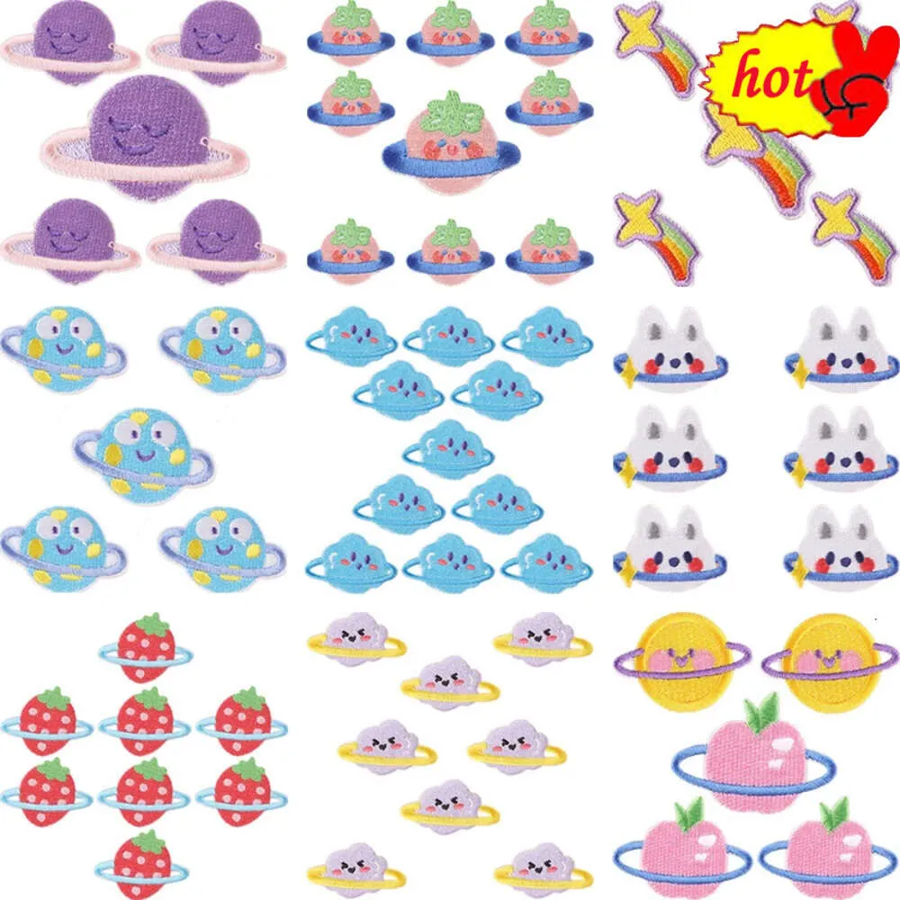 9 PCS USA Star Chenille Patches - 2.2 Inch Self Adhesive Embroidered Patches For Hats, Jackets, Bags