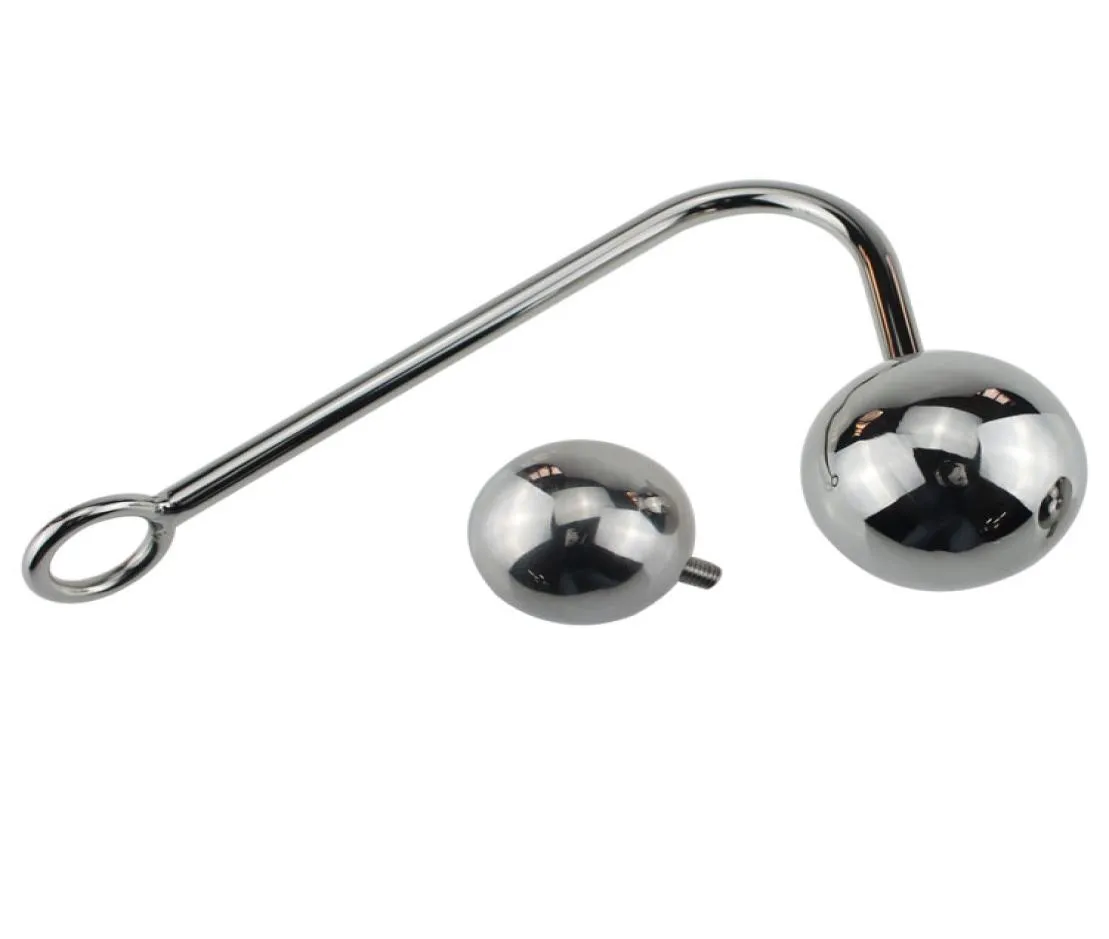 Gancho anal de acero inoxidable 304, tapones anales de bolas dobles con 2 tamaños, bolas alternativas, tapón anal de metal con bolas para adultos, juguete sexual 3366871