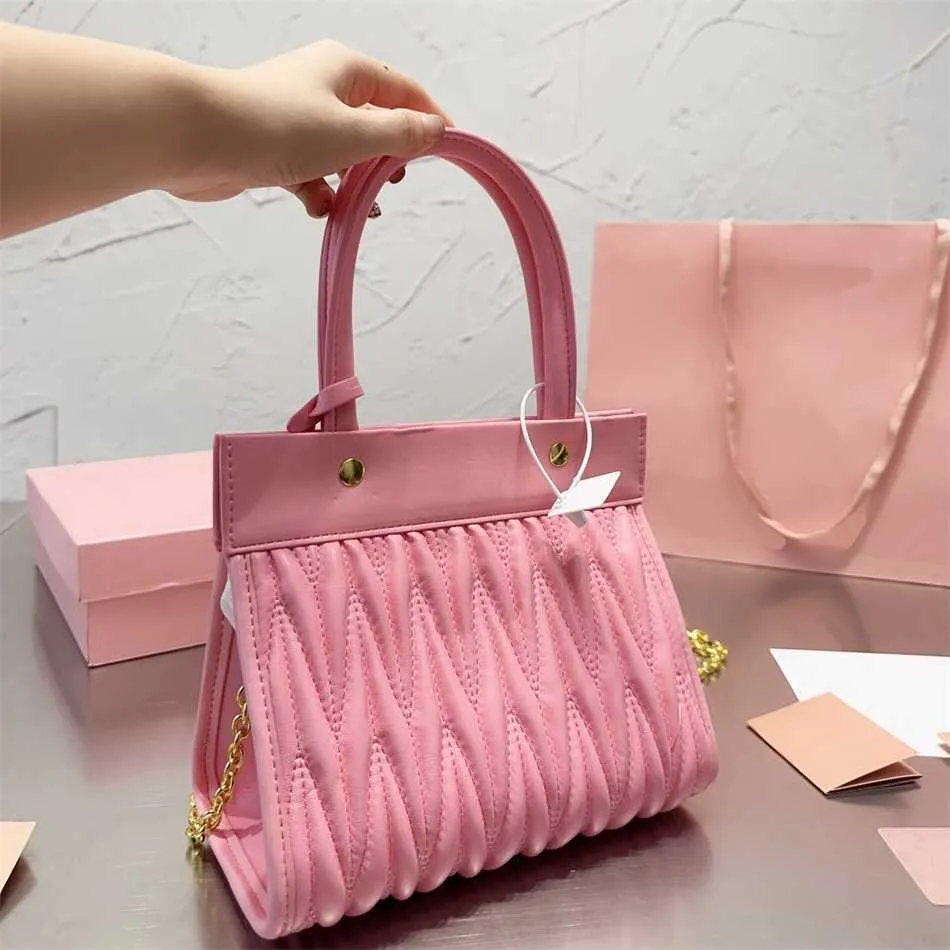 Trendy MU Tote Bag Pink Designer Bag Classic Tows Kobiet Łańcuch Luksurys torebka Moda Klasyczna torebka Duża pojemność