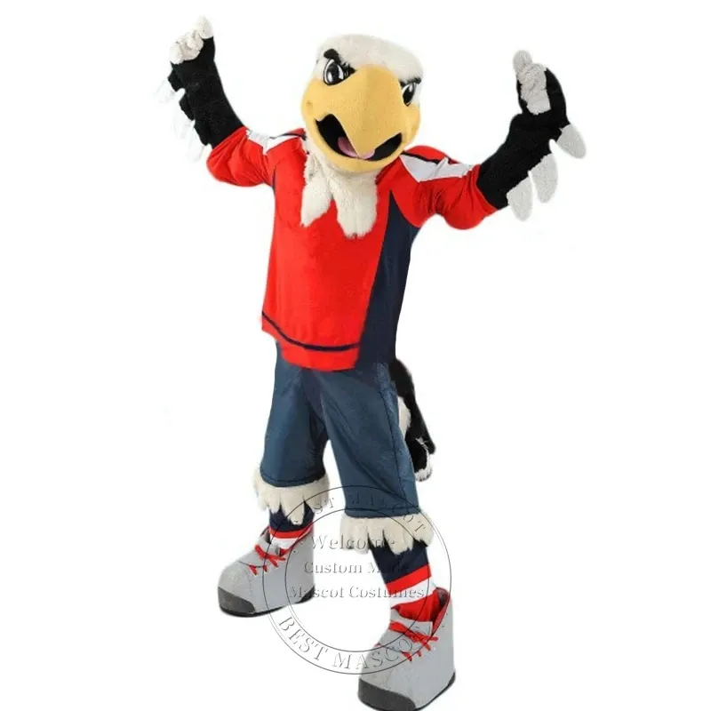 Halloween High Quality College Sport Eagle mascot Costume for Party Cartoon Character Mascot Sale free shipping support customization