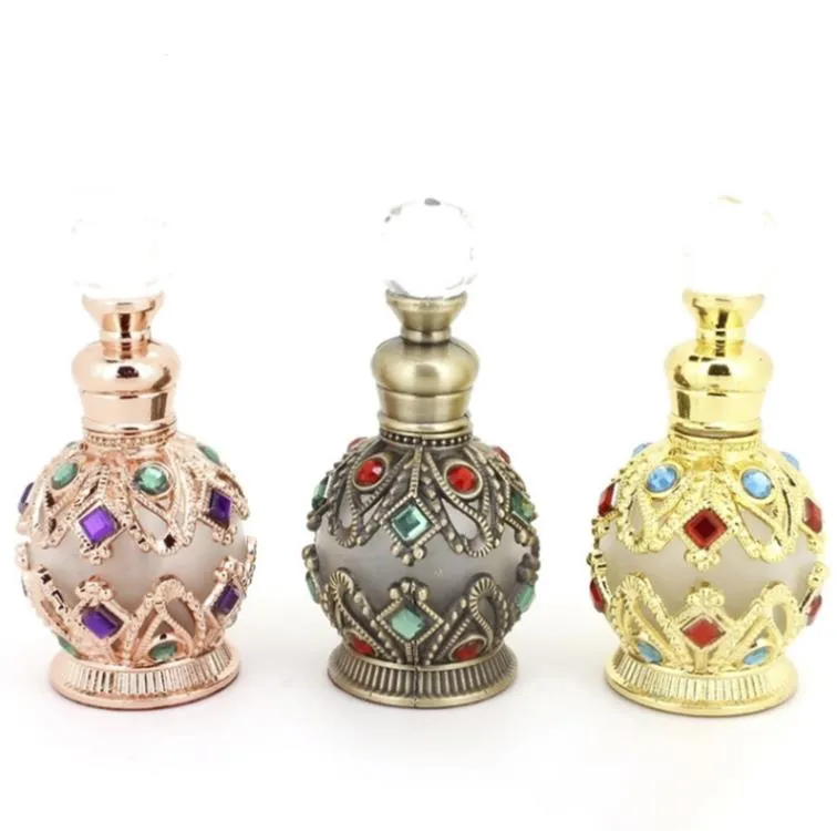 15ml vintage recarregável vazio frasco de perfume vidro cristal artesanal decoração para casa senhora presente feriado sn6320