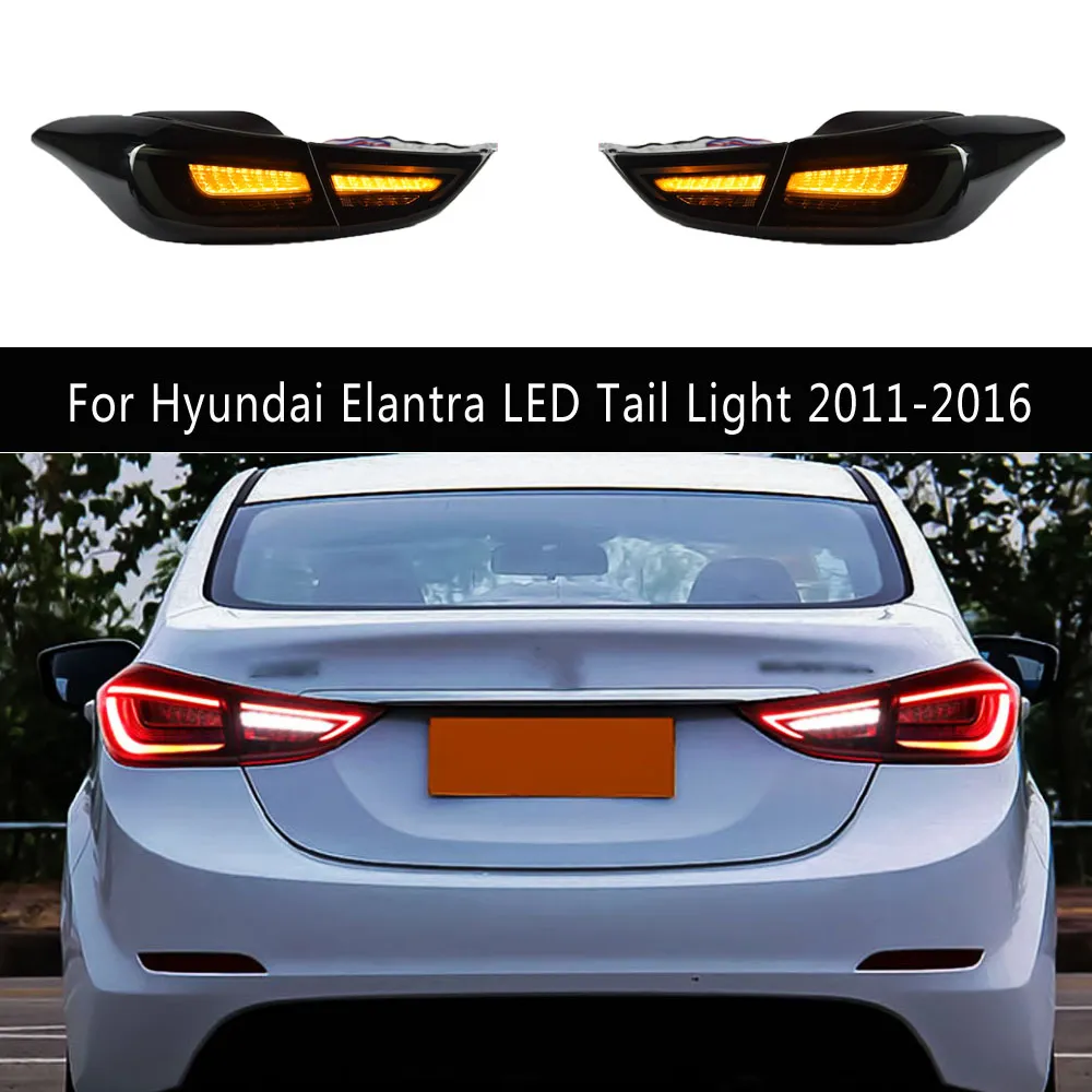 Peças de automóvel acessórios do carro indicador de sinal de volta streamer para hyundai elantra led luz traseira 11-16 luzes de freio reversas