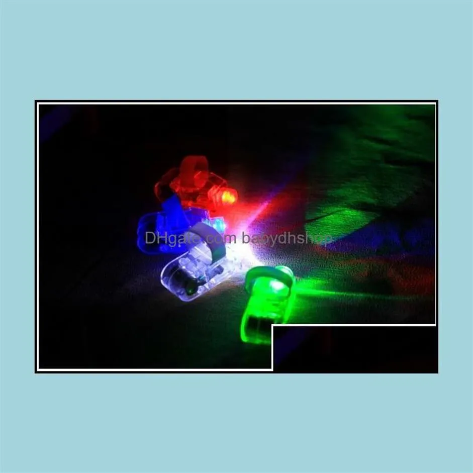 LED -handskar Julfingerlampa Ring Light Glow Laser Beams Flashing Party Flash Kid Toy Drop Delivery 2021 Toys Gift Lighted BA334M
