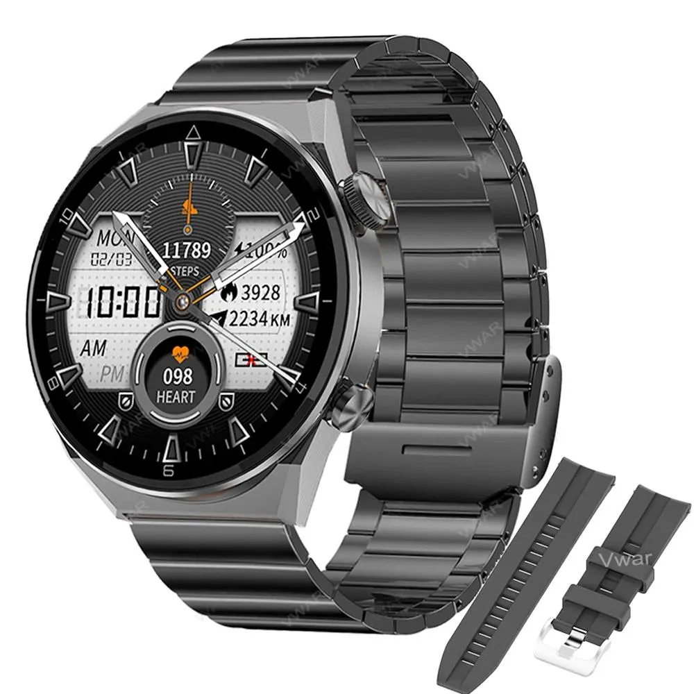 Uhren DT3 Pro Max Smartwatch für Herren, 1,45 Zoll, randlos, echter HD-Bildschirm, NFC-Smartwatch, Bluetooth-Anruf, Fitness-Armband, kabelloses Laden