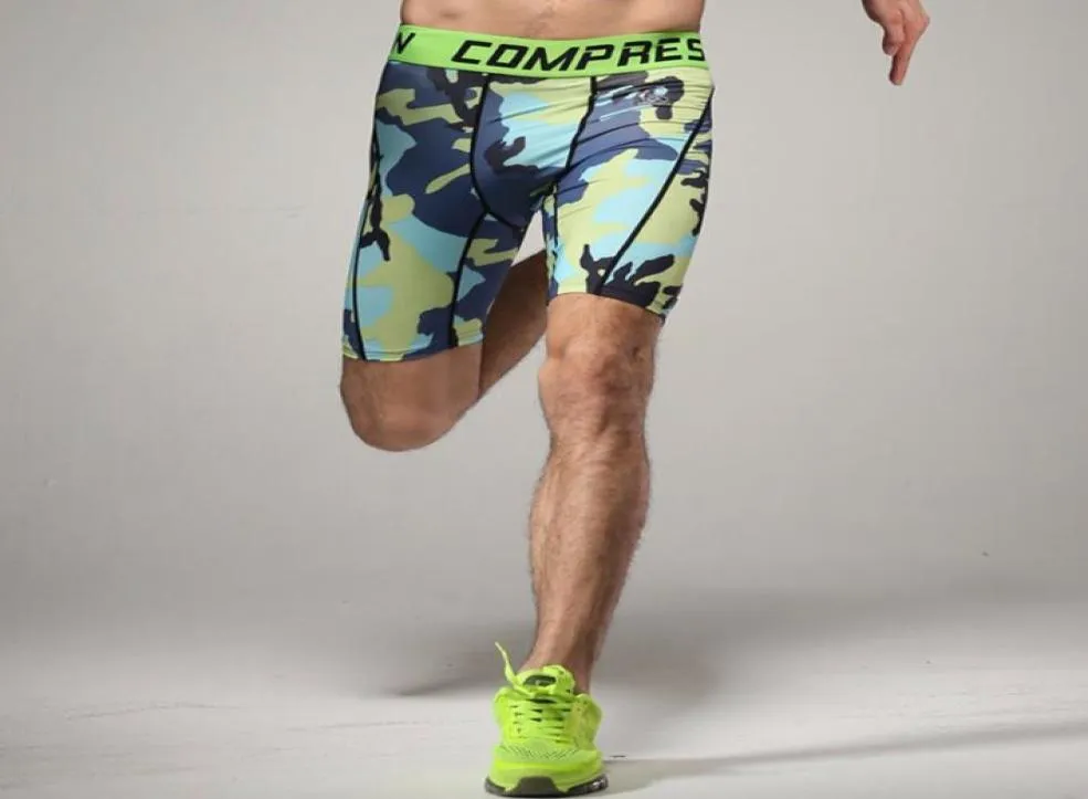 COLECAMO Kompresja bieganie mężczyzn Shorts Chłonne szybkie bieliznę Oddychane oddychające sportowe rajstopy Basketball Fitness TR8756108