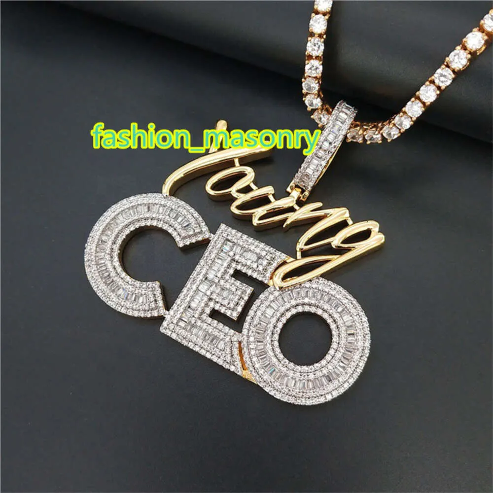 Factory Direct Sales Hip-Hop 925 Sterling Silver Inlaid Moissanite Ta g Pendant