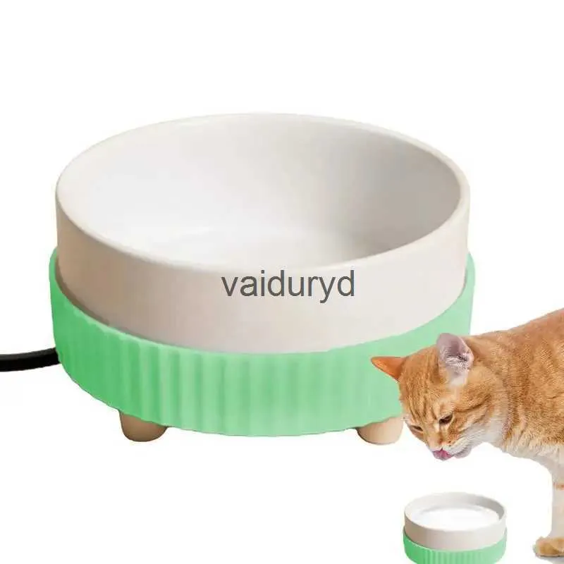 Dog Bowls Feeders Heated Water Bowl For Dogs USB Rechargeable Heating Bowl For Pet Quiet Pet Water Bowl Heater Animal Drinking Bowl Pet Watervaiduryd