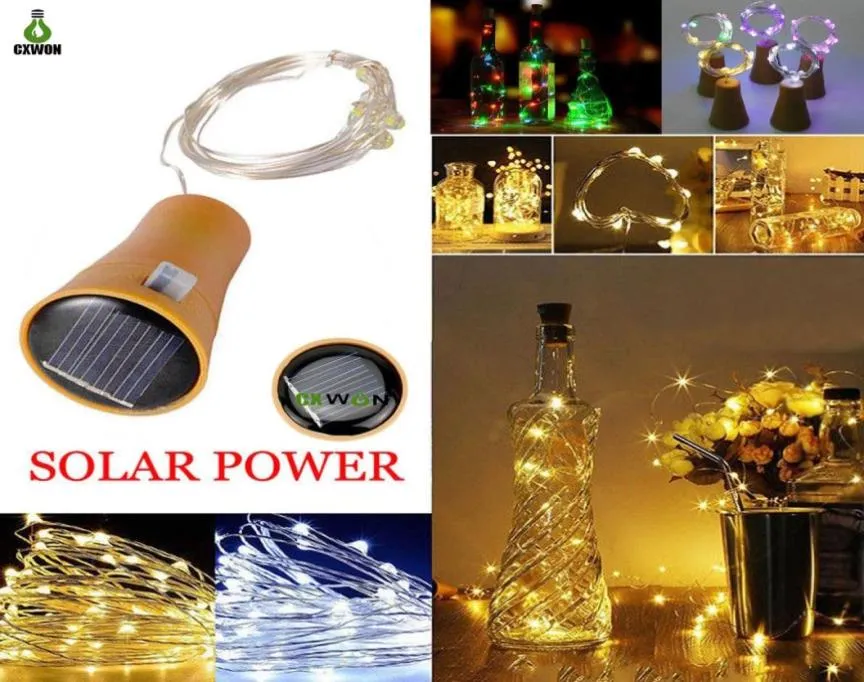 1M 10LED Solar Bottle Stopper Light