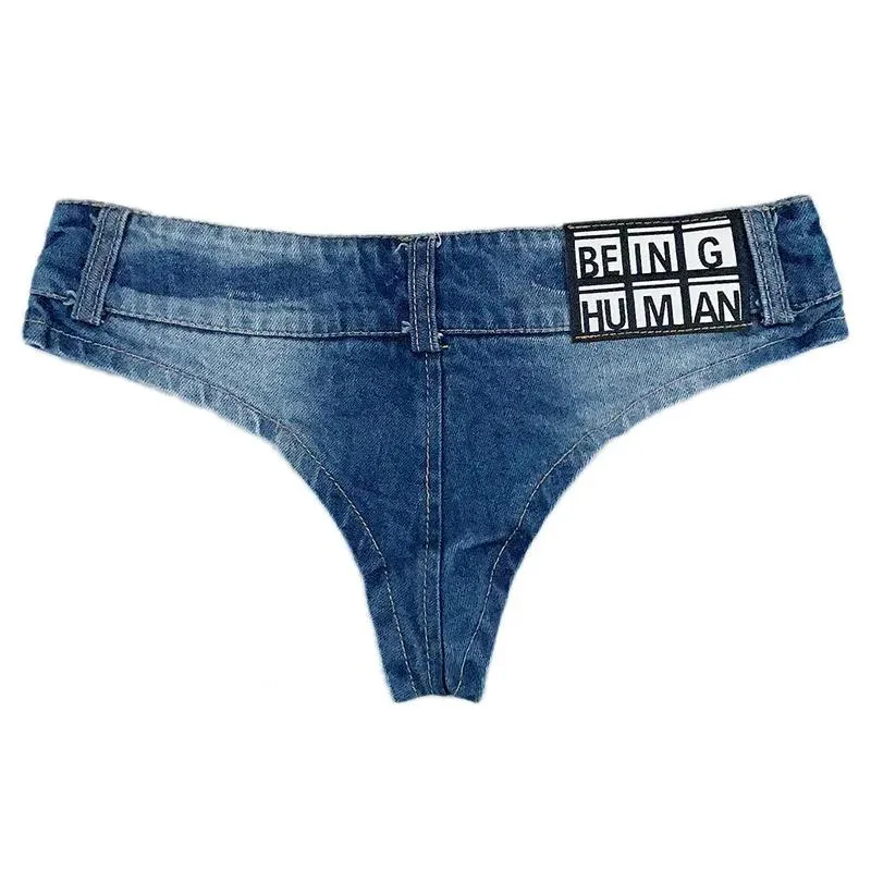 Jeans mode sommarstrand kvinnor denim ultra shorts som är mänsklig låg midja mini jeans sexig dam nattklubb het dans trosor fest gåva