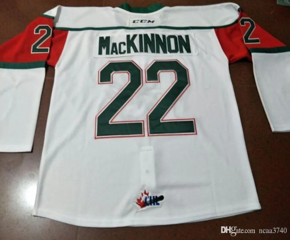 Custom Men Youth women Vintage 22 NATHAN MacKINNON MOOSEHEADS CCM Hockey Jersey Size S5XL or custom any name or number5586162