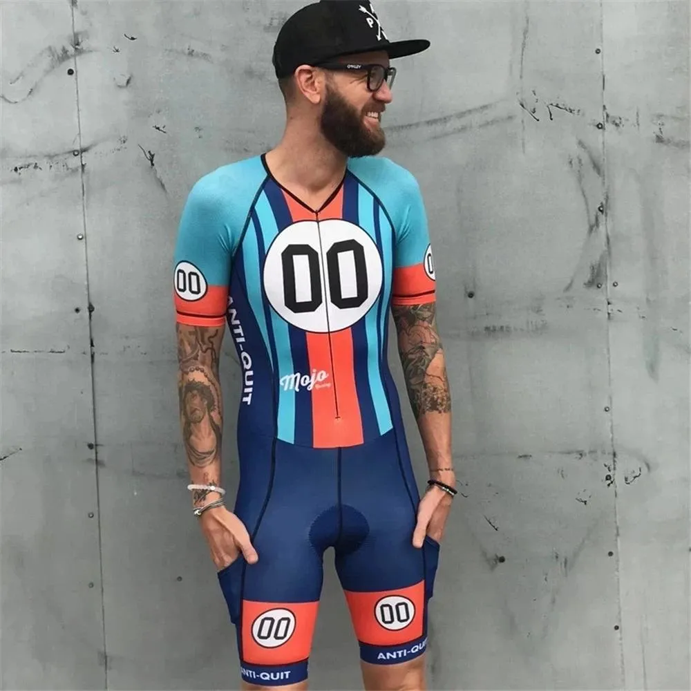 Sets Love the Pain Men's Men's Skinsuit Cycling Jersey Sleeve Mumpsuit Running Running MAILLOT CICLISMO 2021 Triatlo de verão Wear