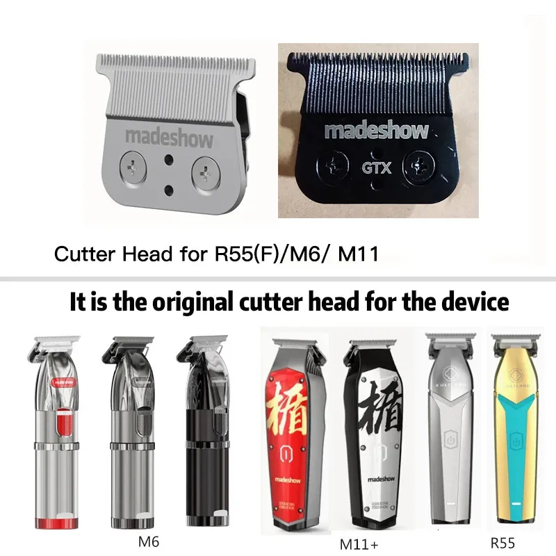 Madeshow M6 M11 R55F Profesyonel Saç Clipper için Orijinal Değiştirilebilir Kesici Kafası 0mm Bıçak Standart Set Saç Kesme Makinesi 240111