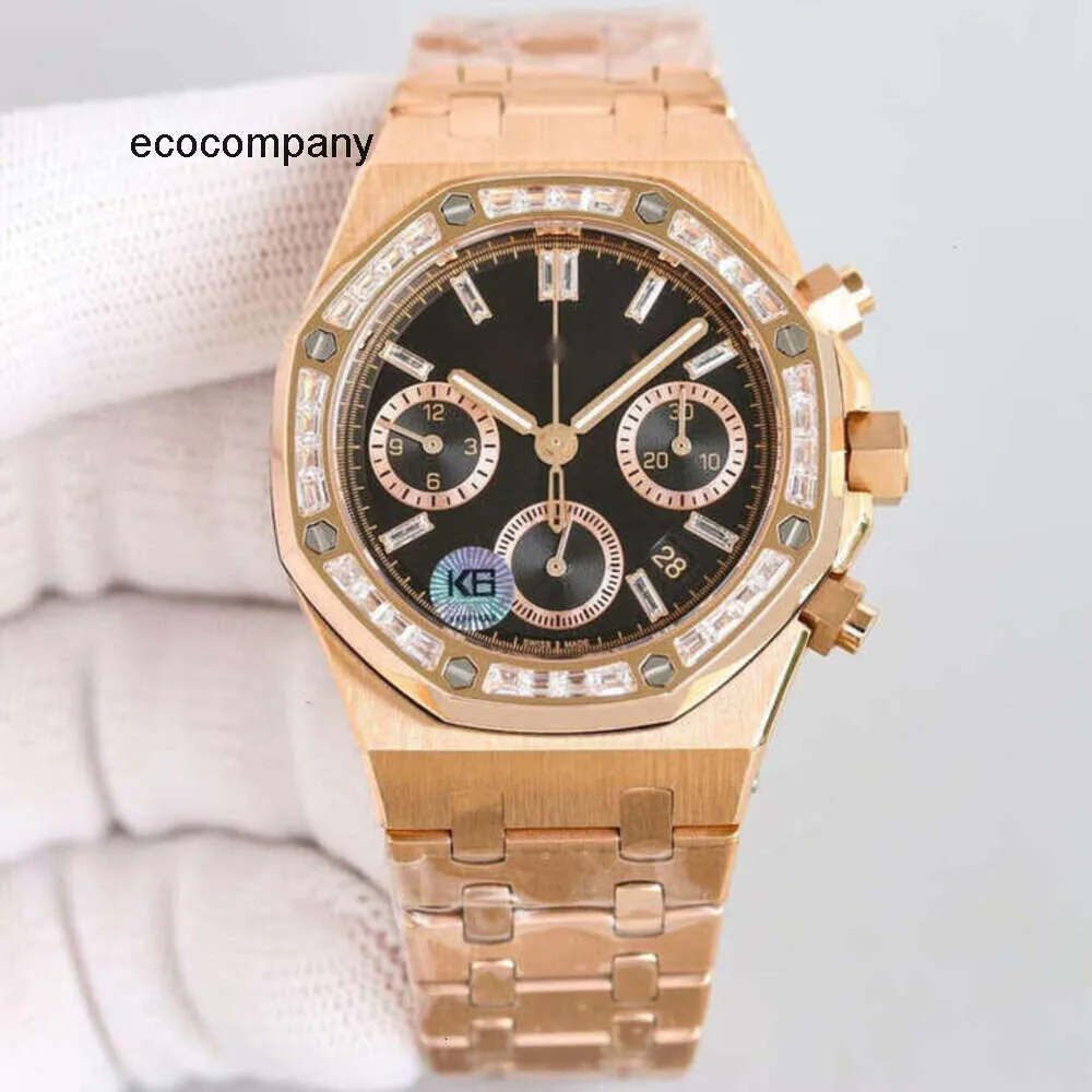 watch High quality aps luxury diamond mens watch ap chronograph watches menwatch 3AJ8 superclone swiss auto mechanical movement uhr all6pins working montre audmar