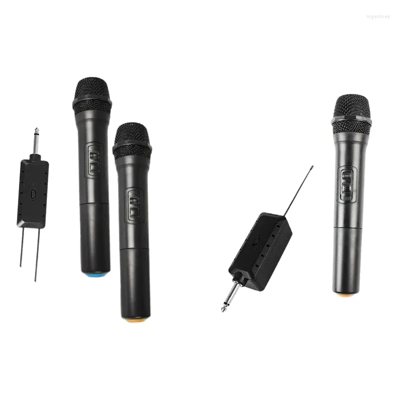 Microfoni Microfono wireless portatile con ricevitore di ricarica e adattatore da 3,5 mm da 200 pollici