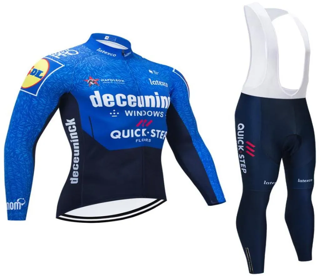 Зима 2021 QUICKSTEP TEAM Длинные велосипедные брюки из джерси, комплект мужских велосипедных брюк Ropa Ciclismo, термофлисовые велосипедные брюки-кюлоты, гоночные Se3402479