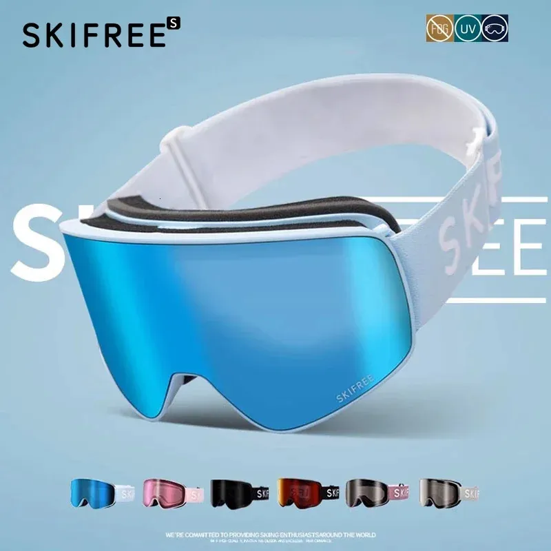 SKIFREE Maschere da sci Occhiali da neve Uomo UV400 Rivestimenti antiappannamento Motoslitta Snowboard Sci Donna Occhiali da sole Sport invernali all'aperto 240111