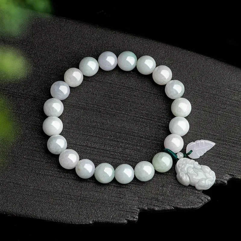 Bracelets naturel Myanmar A jadéite Pixiu est devenu riche pendant la nuit main chaîne glace graine Jade perles Bracelet bijoux pour femmes en gros