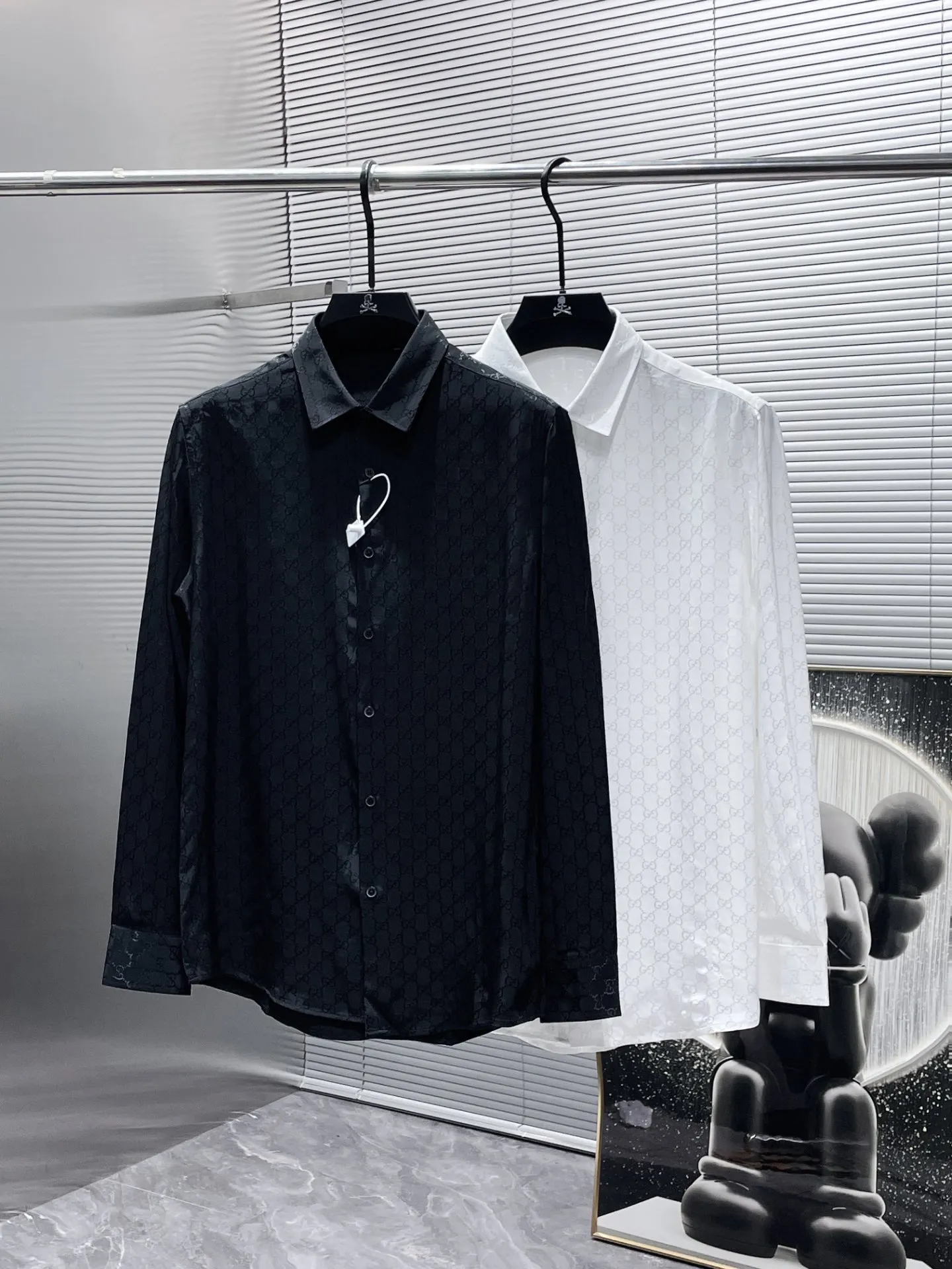 Designer Dress Shirt Luxury Dress Shirt Långärmad Casual Business Clothing-märke Märke Button M-3XL 2024