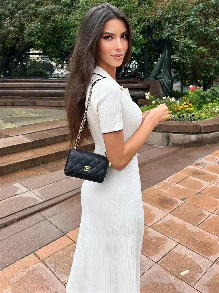 White Knit White ribbed maxi dress for Women - Elegant Patchwork, Short Sleeves, High Waist, Perfect for Parties - Style 240111