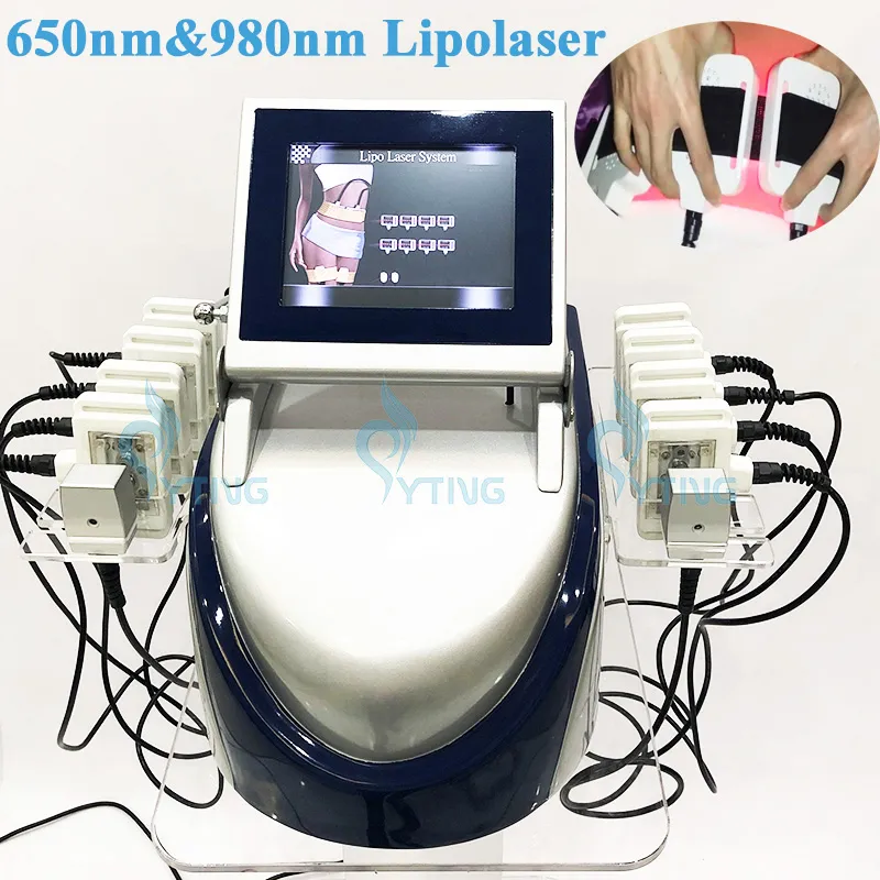 Draagbare Liposuctie Lipo Laser Sllimming Machine Gewichtsverlies Spa Thuis Schoonheid Diode Lipolyse Lichaam Vormgeven Anti Cellulite Vetverbranding Apparaat