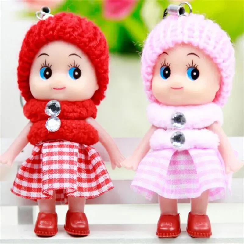 New Kids Toy Dolls 8CM Soft Interactive Baby Doll Toys Mini Doll For Girls Children Birthday Gift Keychain Small Pendant