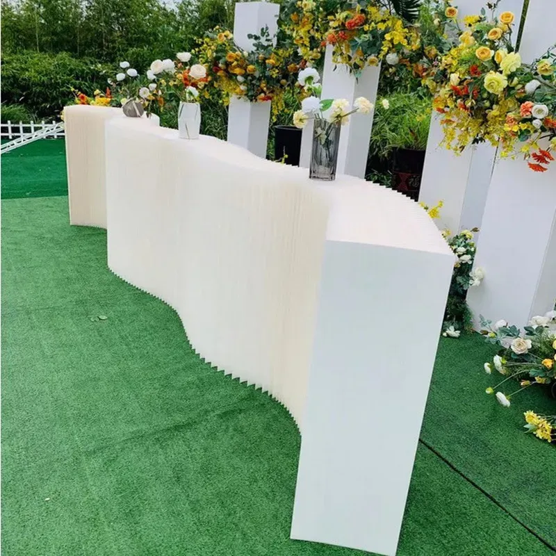 Wedding Decoration Paper Folding Dessert Table Stage Scene Layout Free Bending Deformation Cake Stand Shopwindow Display Props