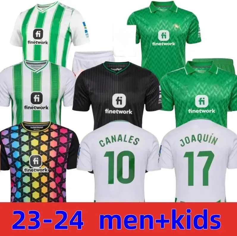 JOAQUIN ISCO Real Betis Maglie da calcio 23 24 A. DIAO BELLERIN EZZALZO FEKIR Maglie da calcio UOMO Kit Bambini Ragazzi e ragazze Kit da calcio