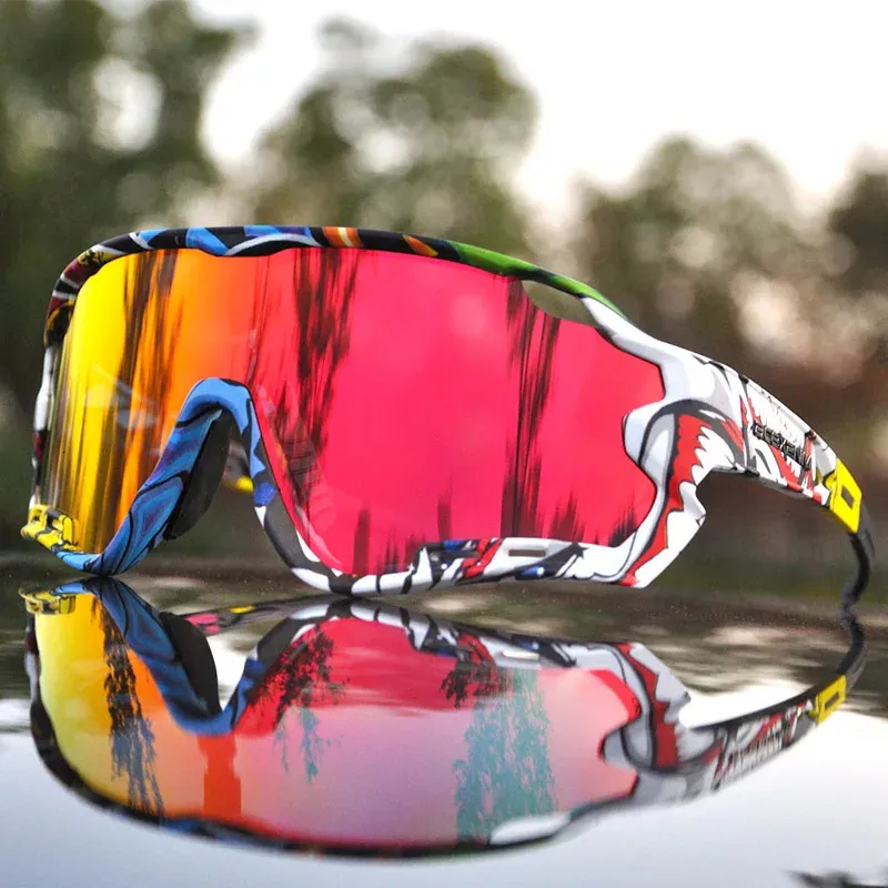 ACEXPNM lunettes de cyclisme polarisées VTT lunettes de sport de plein air UV400 4 lentilles lunettes hommes femmes lunettes de soleil 240111
