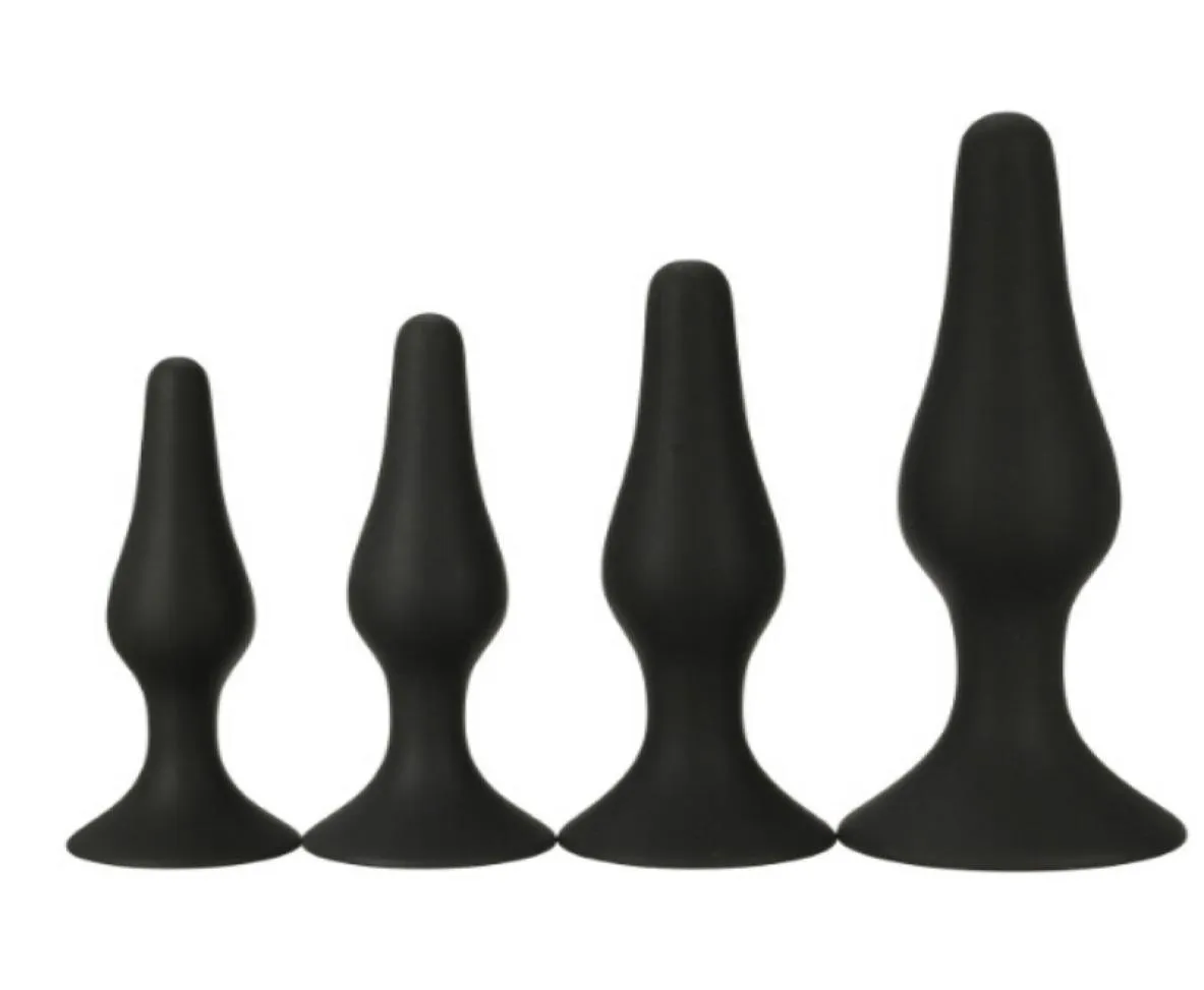 4 typer mjuk silikon anal unisex svart kisel rumpa plugg tränare analsex leksak vuxen sex produkt erotisk sexig gspot onani3095886