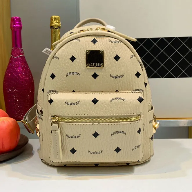 Designer-Rucksack, Luxus-Taschen, Marken-Rucksäcke mit doppelten Schultergurten, Damen-Geldbörse, echte Ledertaschen, Damen-Steuerstempel, kariertes Reisegepäck von W490 07