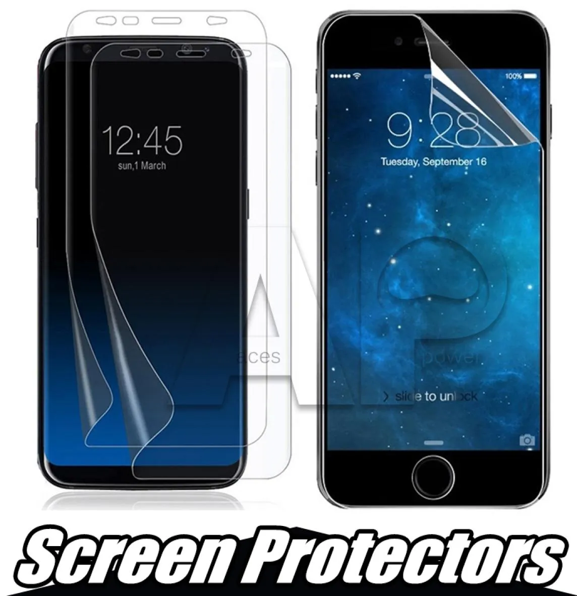 Displayschutzfolie für iPhone 12 Mini 11 Pro Max X 8 7 Plus Ultraklare transparente Schutzfolie Huawei Soft Flat Protectors8019300