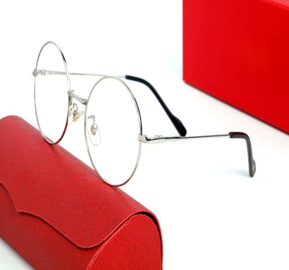 Modne okrągłe ramy optyczne okulary Kobiety mężczyźni projektanty marki vintage cienkie metalowe okulary ramy ramy przezroczyste soczewki de sol5812605