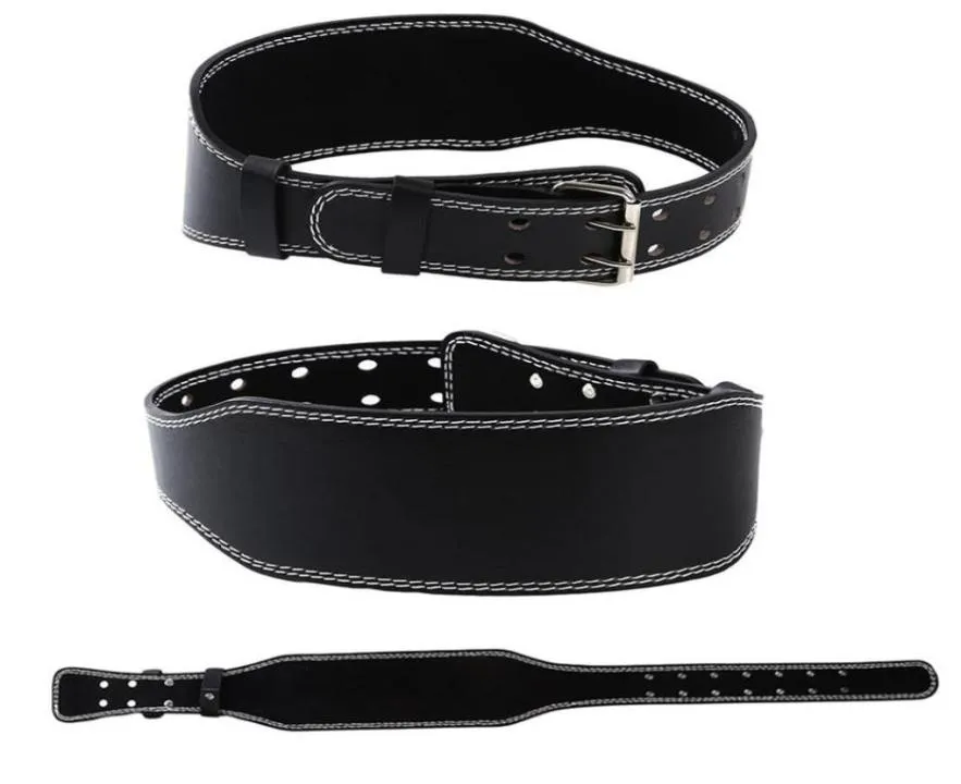 Läder Viktlyftande bältes Gym Fitness Crossifit Dantel Barbell Powerlifting Back Support Power Training Weight Lifting Belt5000489