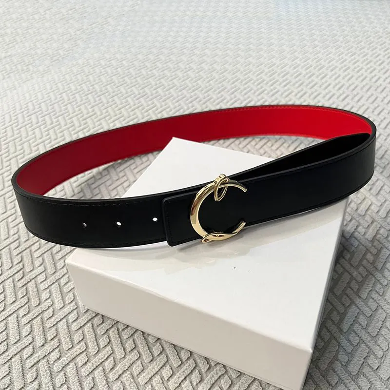 loubutinly christians red bottomed Men Luxurys Designers Belts For Women Fashion Leather Letter Buckle Belt Waistband High Quality Girdle Ladies Cinturs