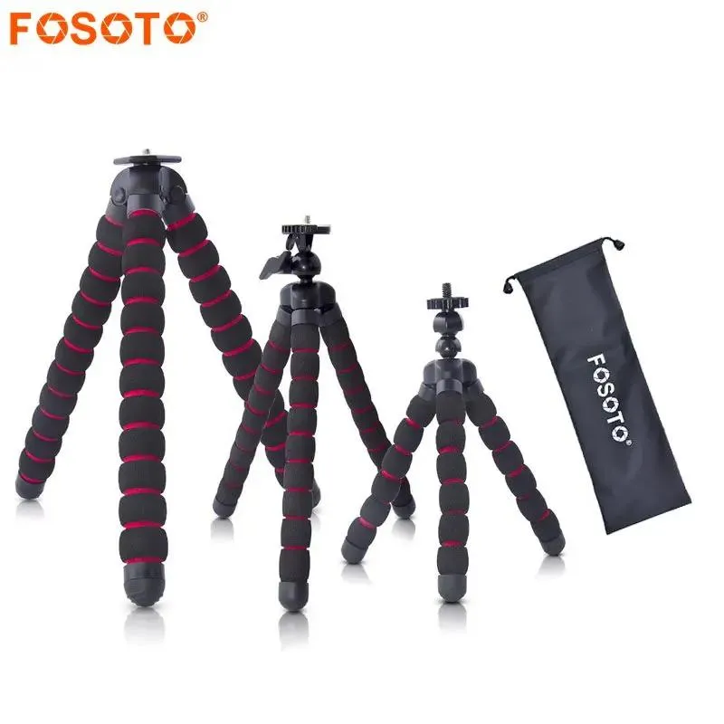 三脚Fosoto Octopus Tripods Stand Stand Flexible Mobile Mini Camera Tripod Gorillapod for Phone Gopro Canon Nikon Sony DSLRカメラ