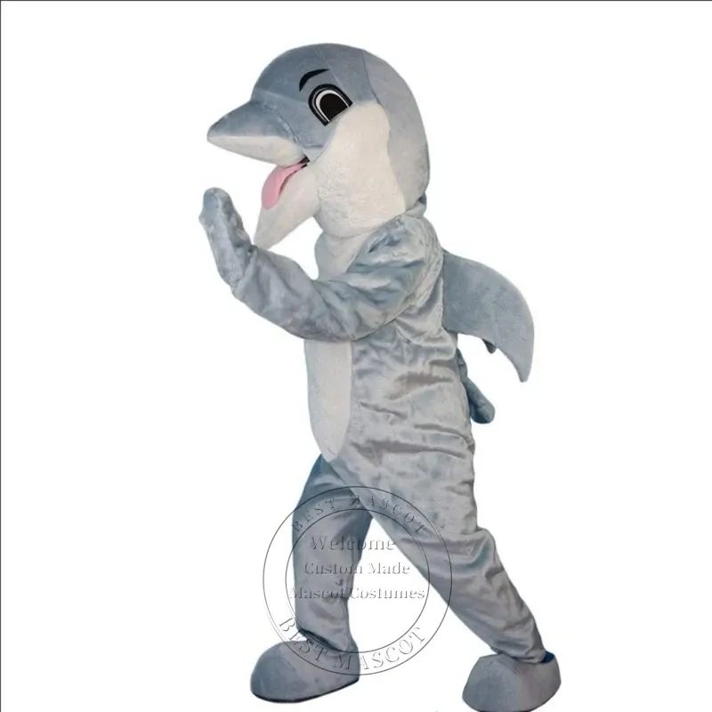 Halloween Super Cute Beautiful Dolphin Mascot Costume per il personaggio di cartone animato Farettina Sale Spendi di spedizione GRATUITA Supporto personalizzazione