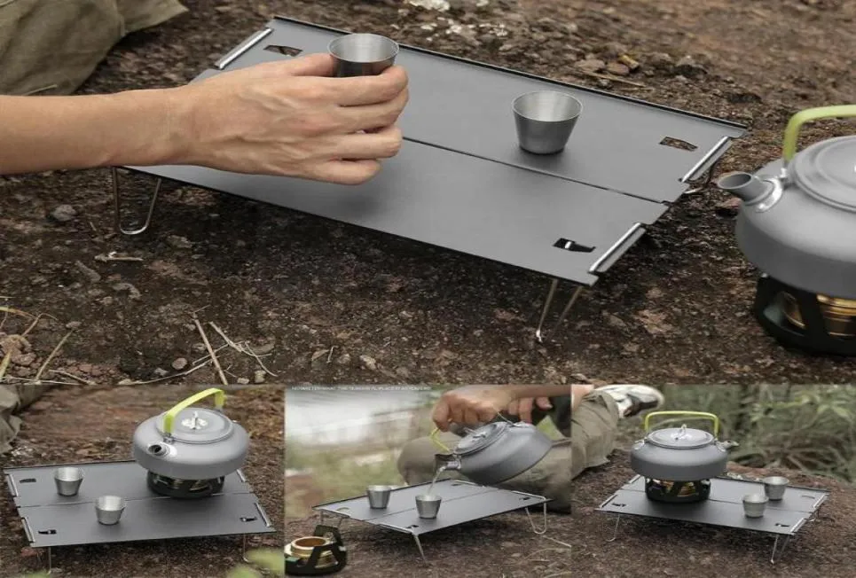 Camp Furniture Outdoor Aluminum Plate Table Camping Convenient Folding Alloy Barbecue Tea Splicing Mini X3f46064390