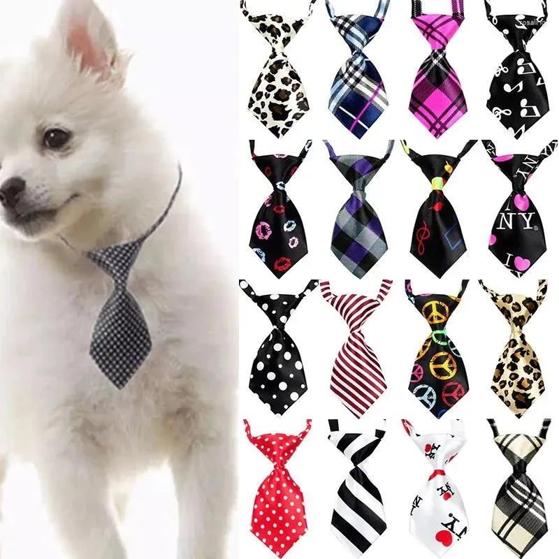 Abbigliamento per cani 10 pezzi Accessori per la toelettatura di papillon per gatti e animali domestici Forniture per cravatte per cuccioli regolabili in colori misti